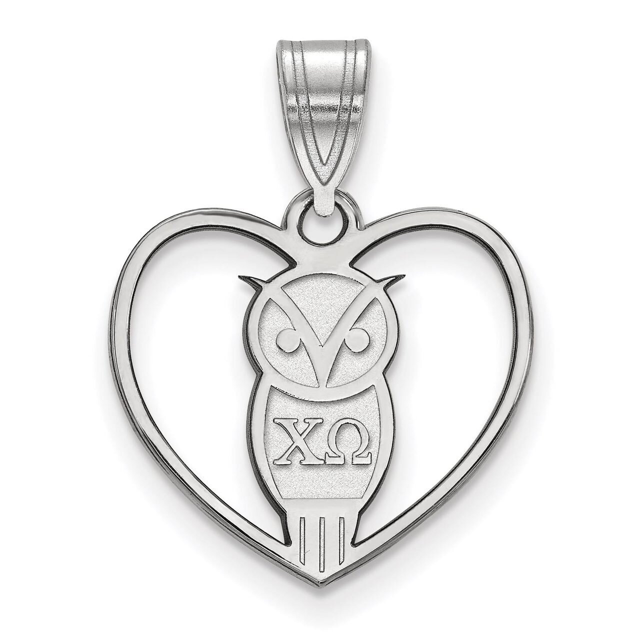 Chi Omega Heart Pendant Sterling Silver SS040CHO, MPN: SS040CHO, 886774608426