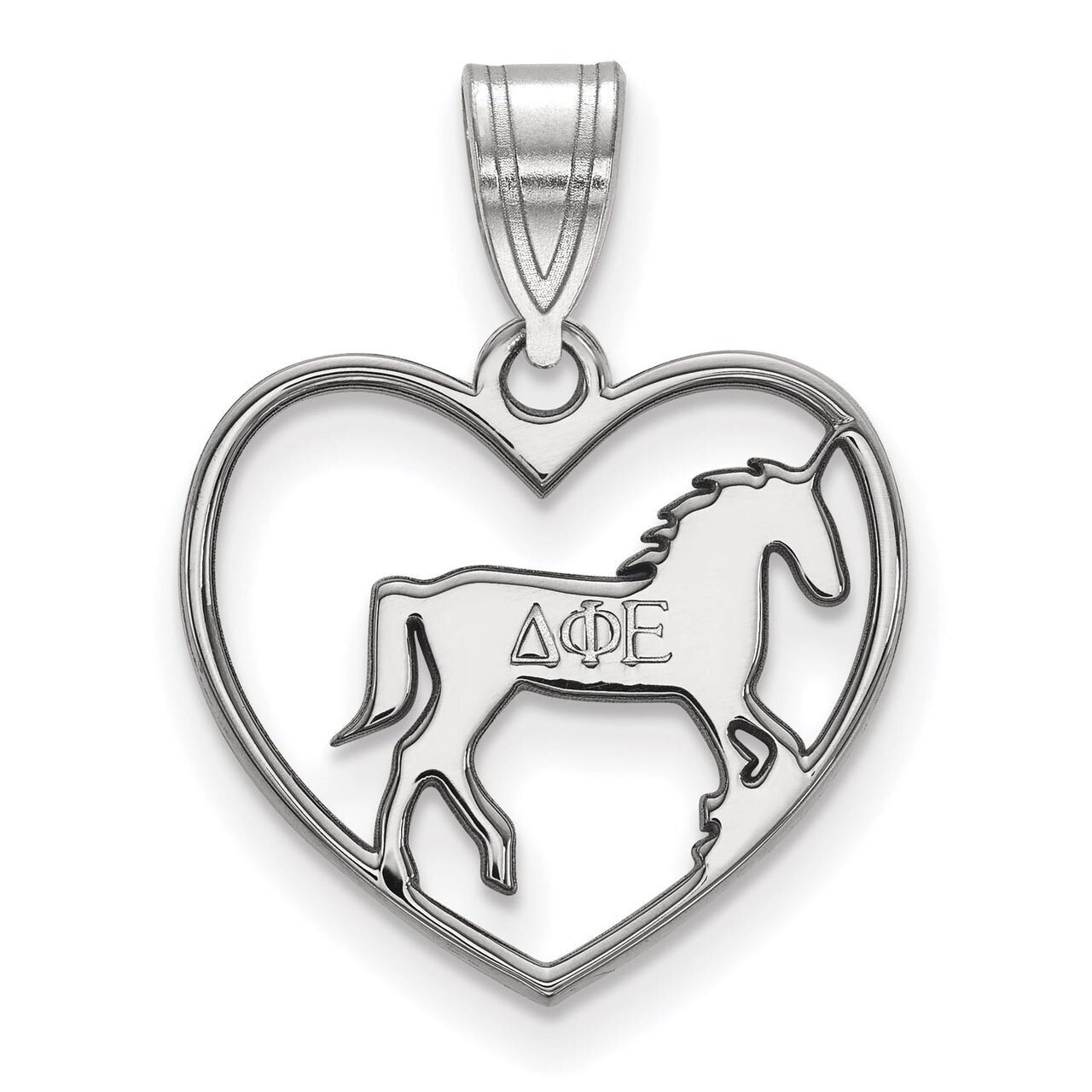 Delta Phi Epsilon Heart Pendant Sterling Silver SS040DPH, MPN: SS040DPH, 886774608457