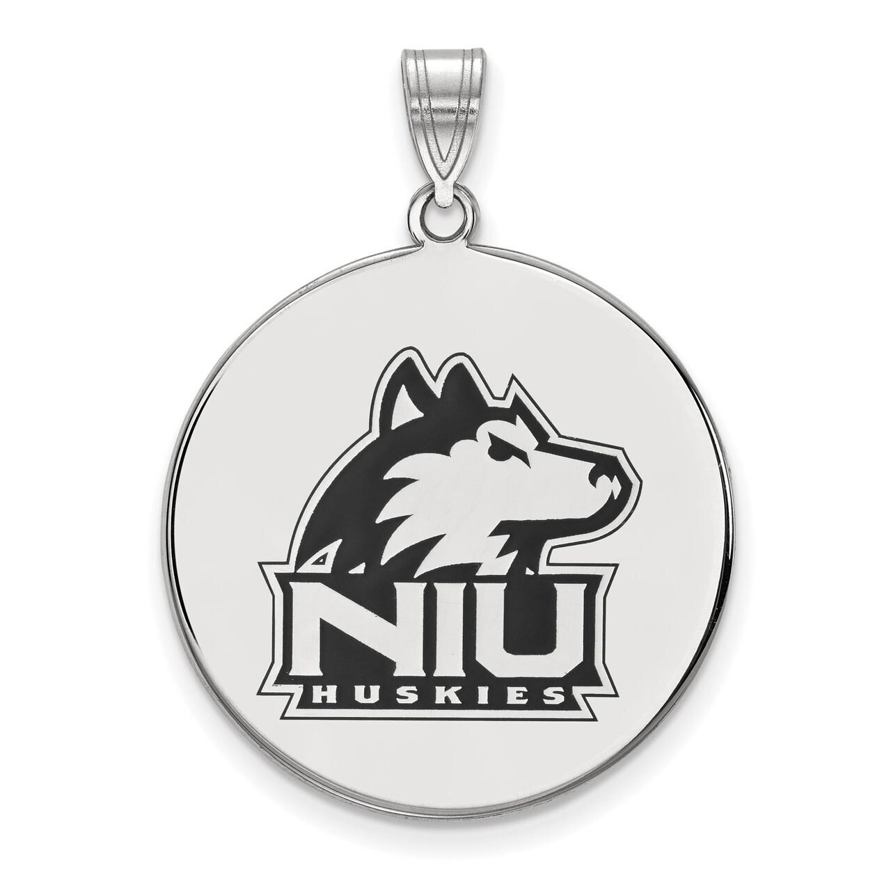 Northern Illinois University Extra Large Enamel Disc Pendant Sterling Silver SS040NIU, MPN: SS040NI…