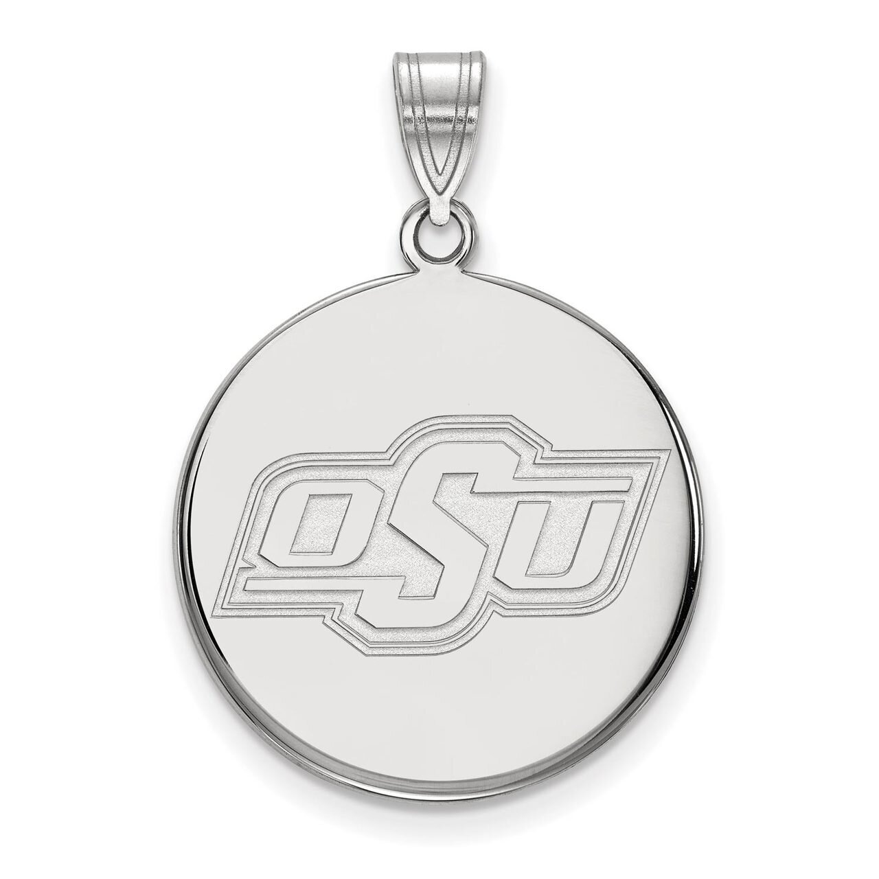 Oklahoma State University Large Disc Pendant Sterling Silver SS040OKS, MPN: SS040OKS, 886774694443