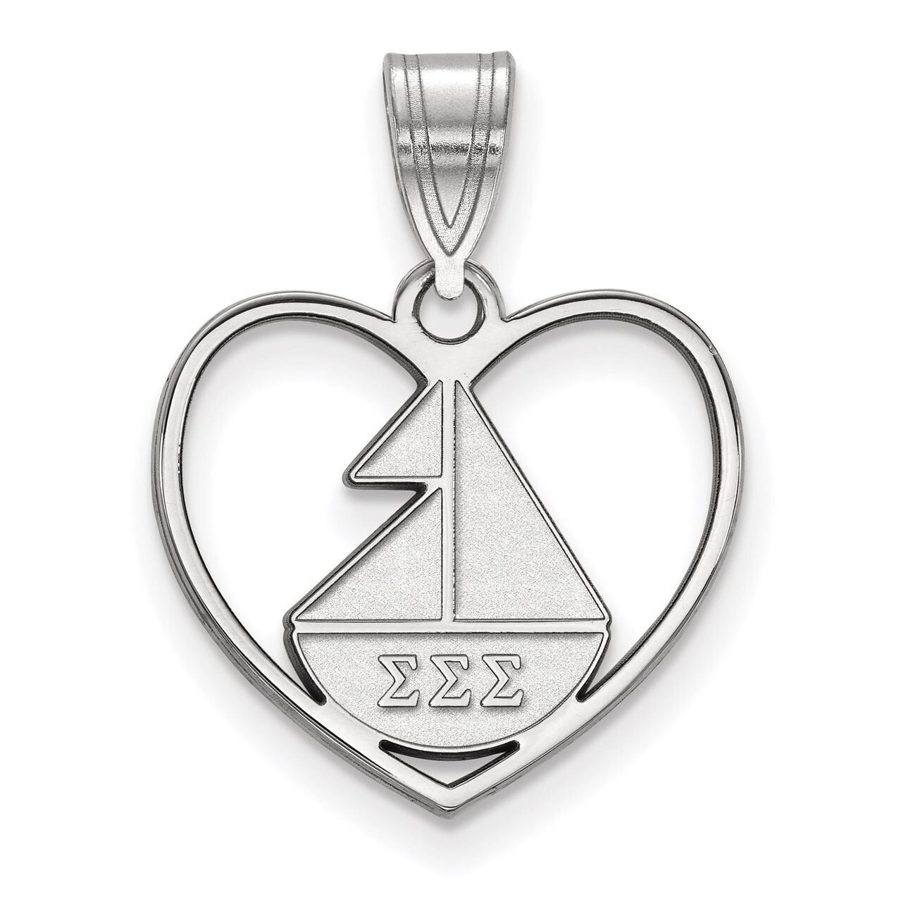 Sigma Sigma Sigma Heart Pendant Sterling Silver SS040SSS, MPN: SS040SSS, 886774608556