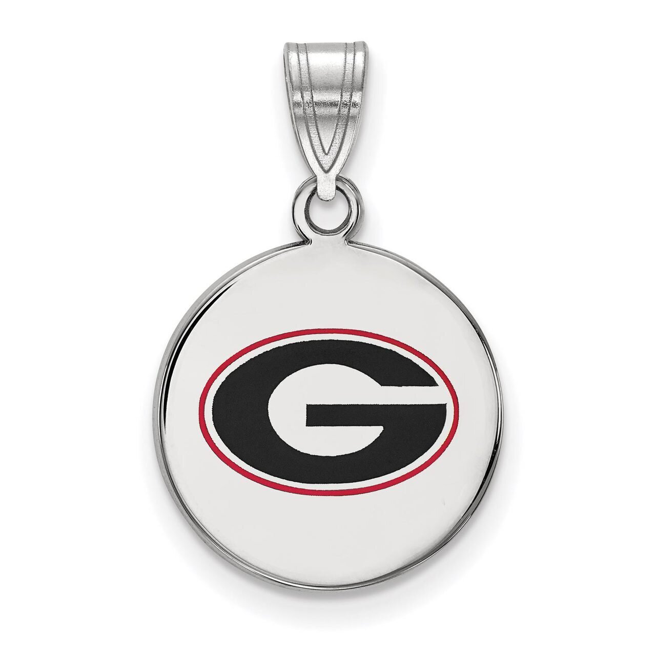 University of Georgia Medium Enamel Disc Pendant Sterling Silver SS040UGA, MPN: SS040UGA, 886774706…