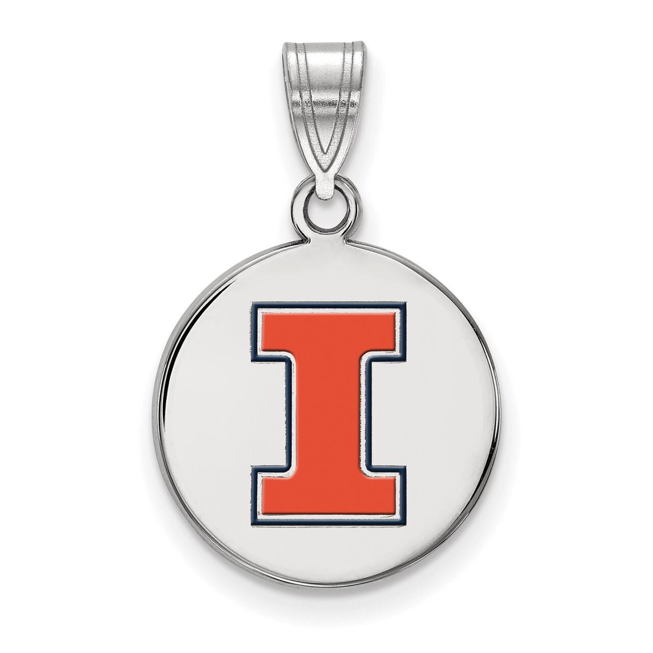 University of Illinois Medium Enamel Disc Pendant Sterling Silver SS040UIL, MPN: SS040UIL, 88677470…