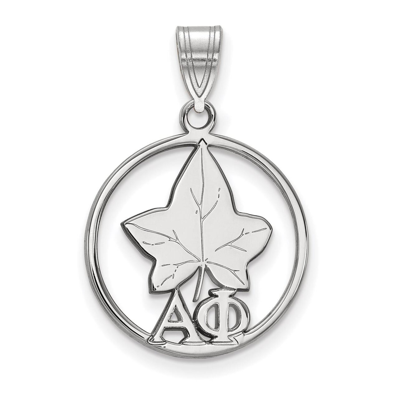 Alpha Phi Small Circle Pendant Sterling Silver SS041APH, MPN: SS041APH, 886774608655