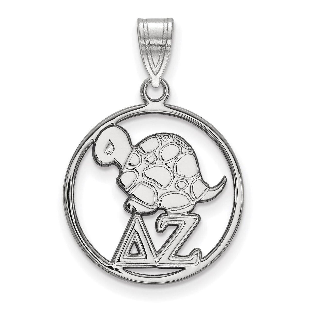 Delta Zeta Small Circle Pendant Sterling Silver SS041DZ, MPN: SS041DZ, 886774608723