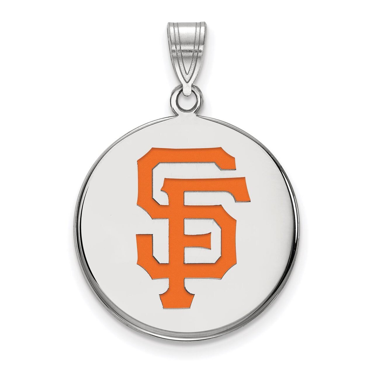 San Francisco Giants Large Enamel Disc Pendant Sterling Silver SS041GIT, MPN: SS041GIT, 886774630694