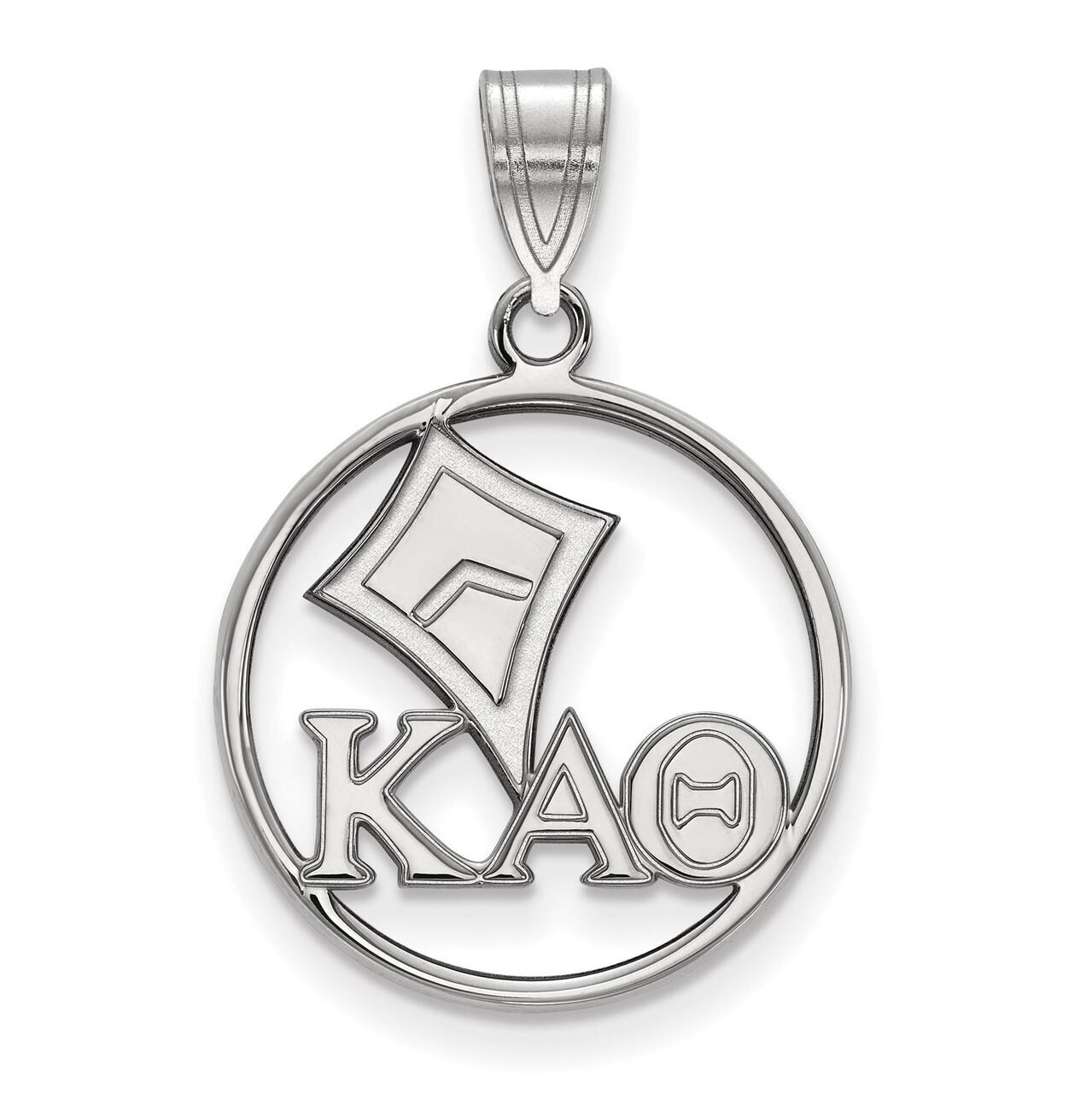 Kappa Alpha Theta Small Circle Pendant Sterling Silver SS041KAT, MPN: SS041KAT, 886774608747