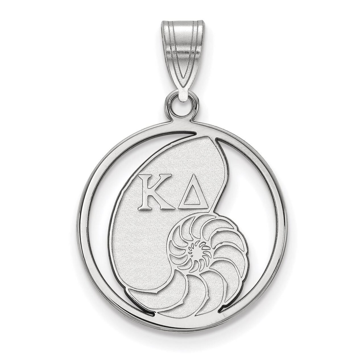 Kappa Delta Small Circle Pendant Sterling Silver SS041KD