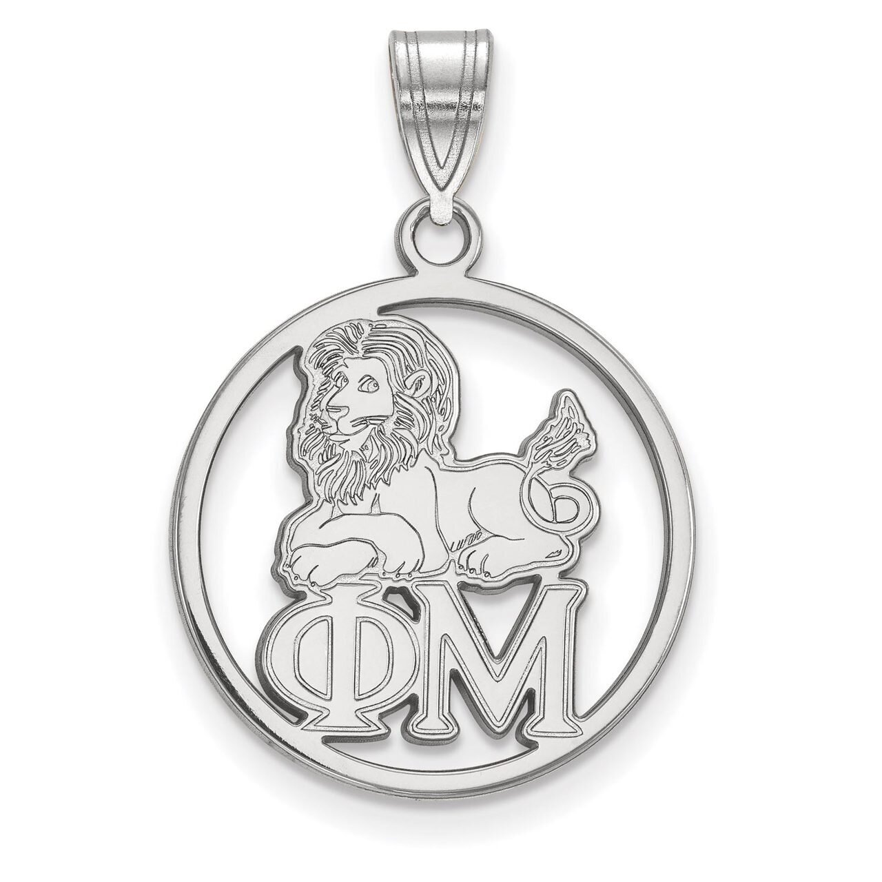 Phi Mu Small Circle Pendant Sterling Silver SS041PHM, MPN: SS041PHM, 886774608785