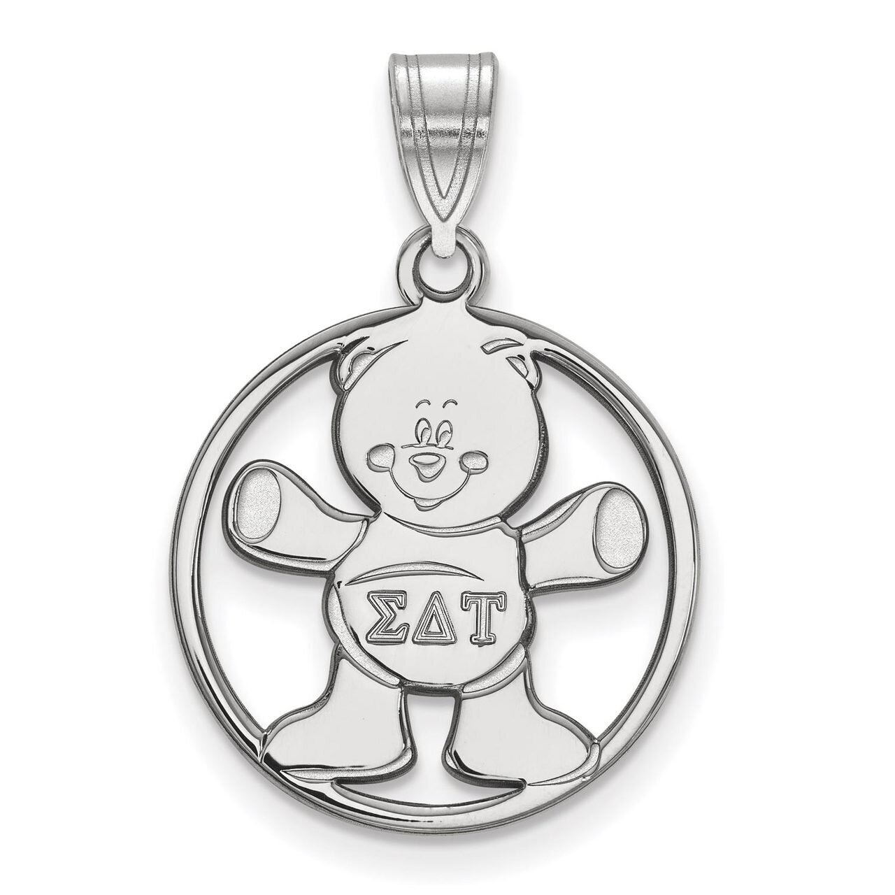 Sigma Delta Tau Small Circle Pendant Sterling Silver SS041SDT, MPN: SS041SDT, 886774611327