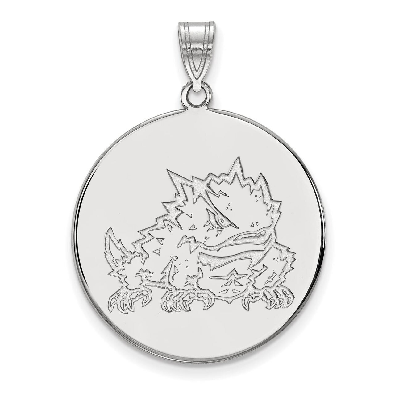 Texas Christian University Extra Large Disc Pendant Sterling Silver SS041TCU, MPN: SS041TCU, 886774…