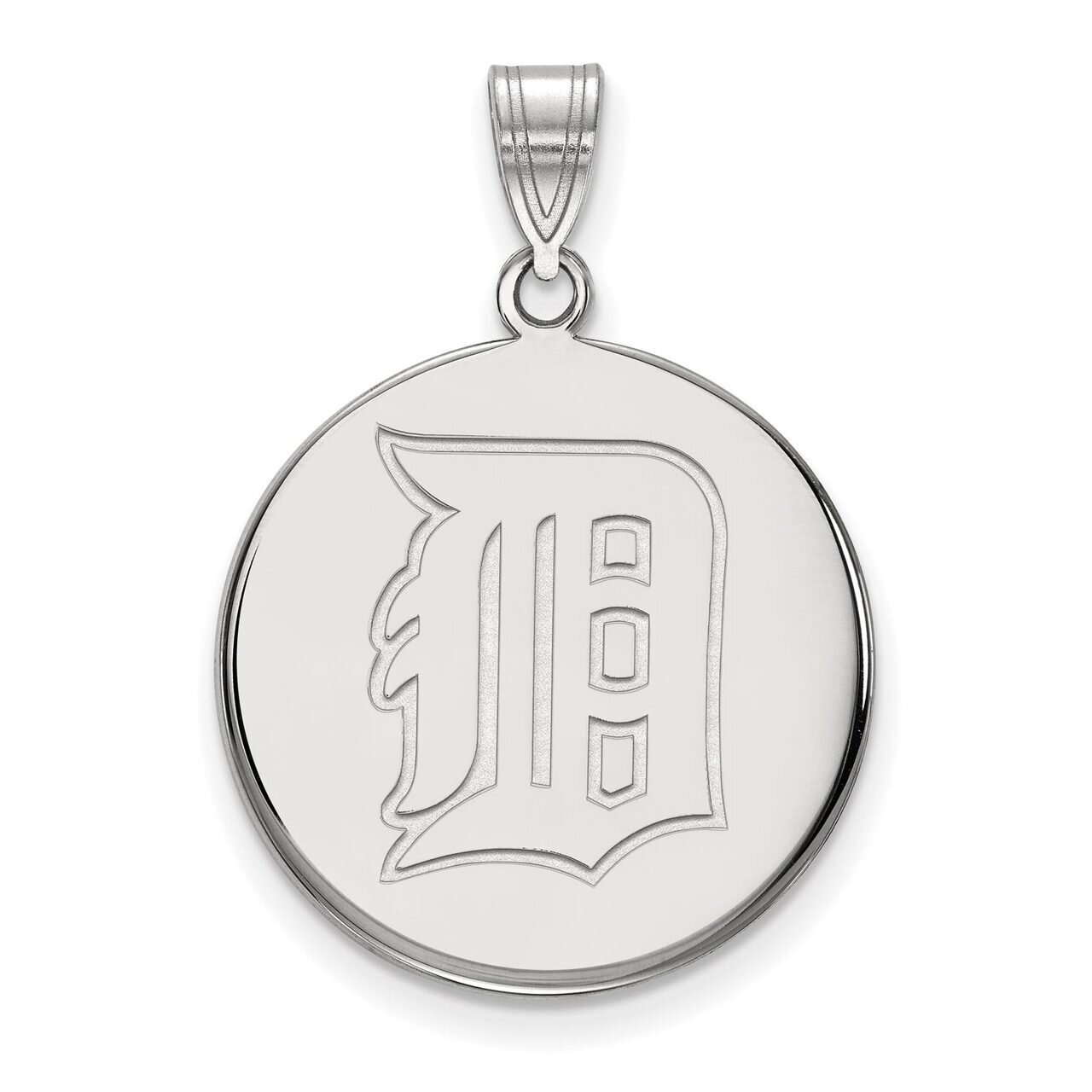 Detroit Tigers Large Disc Pendant Sterling Silver SS041TIG