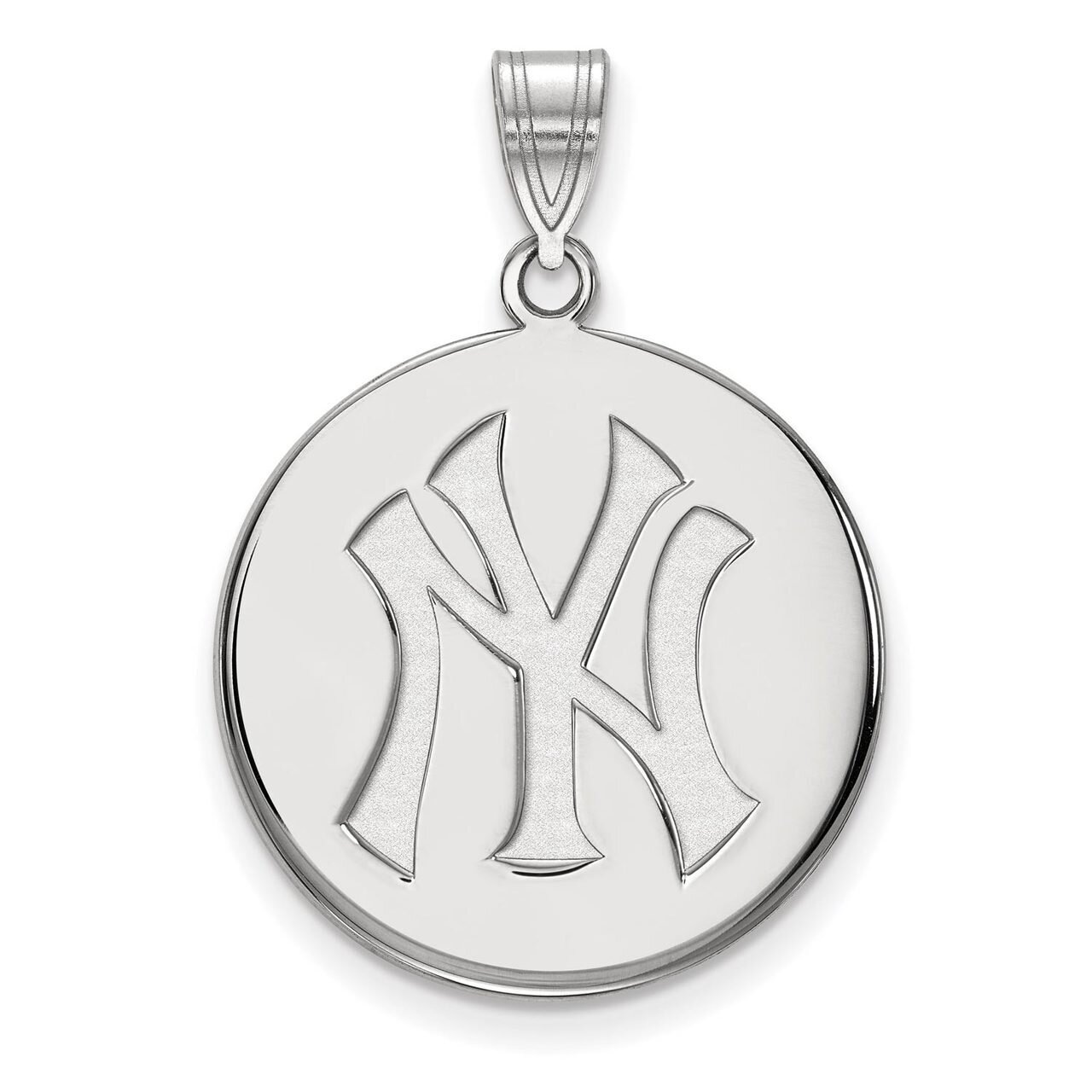 New York Yankees Large Disc Pendant Sterling Silver SS041YAN