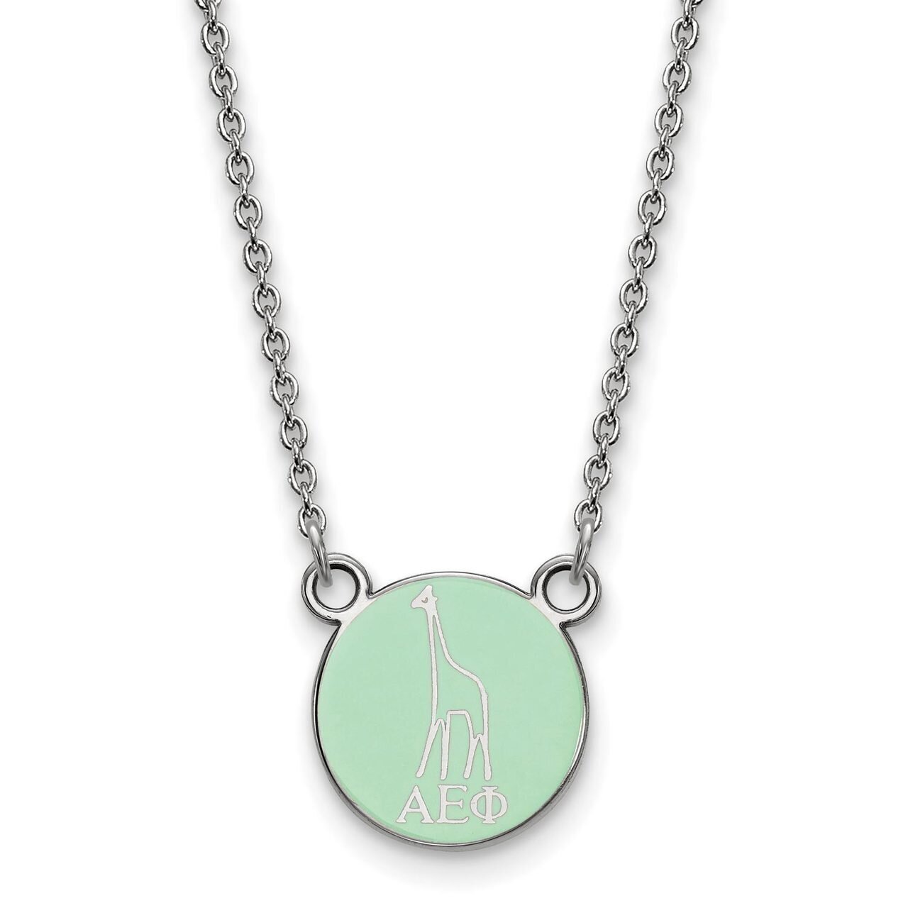 Alpha Epsilon Phi Extra Small Enameled Pendant with 18 Inch Chain Sterling Silver SS042AEP-18, MPN:…