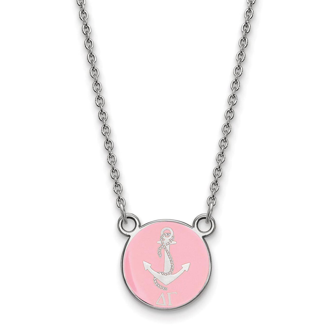 Delta Gamma Extra Small Enameled Pendant with 18 Inch Chain Sterling Silver SS042DG-18, MPN: SS042D…