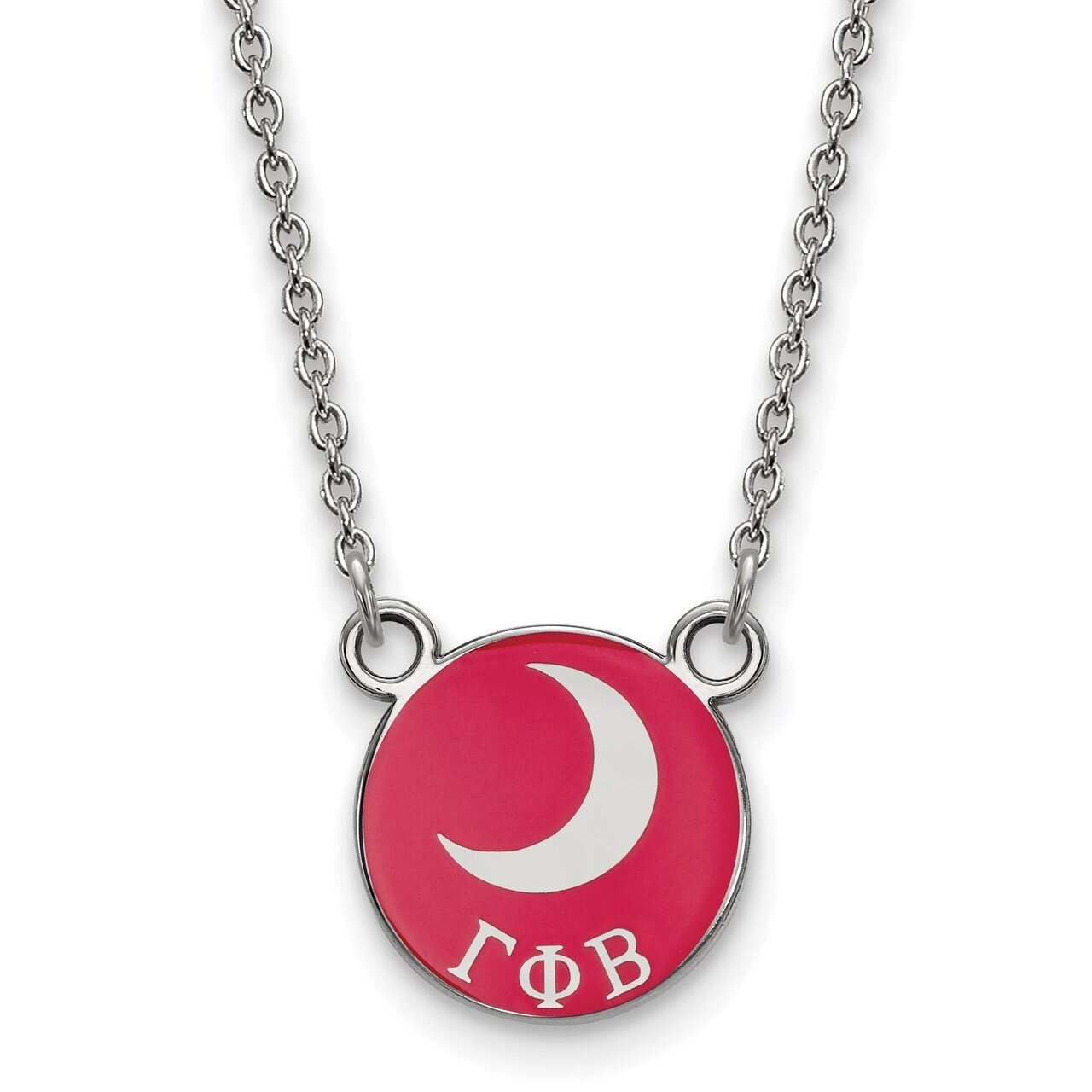 Gamma Phi Beta Extra Small Enameled Pendant with 18 Inch Chain Sterling Silver SS042GPB-18, MPN: SS…