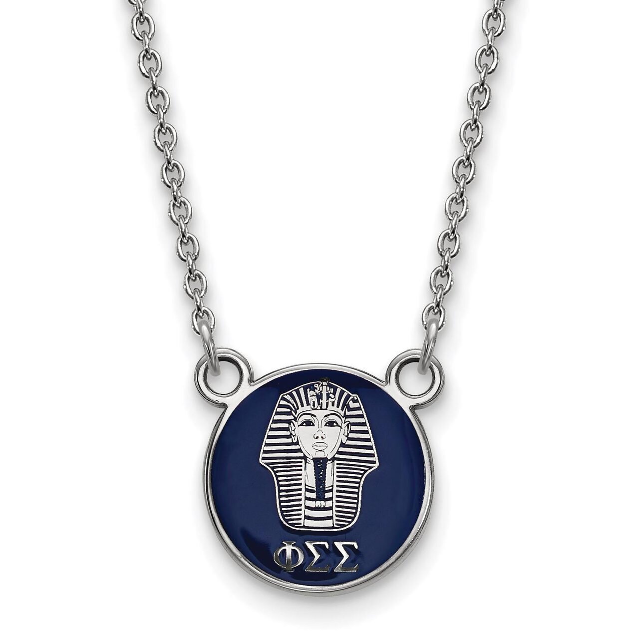 Phi Sigma Sigma Extra Small Enameled Pendant with 18 Inch Chain Sterling Silver SS042PSS-18, MPN: S…