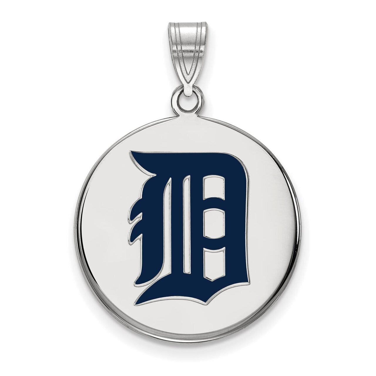 Detroit Tigers Large Enamel Disc Pendant Sterling Silver SS042TIG, MPN: SS042TIG, 886774630762