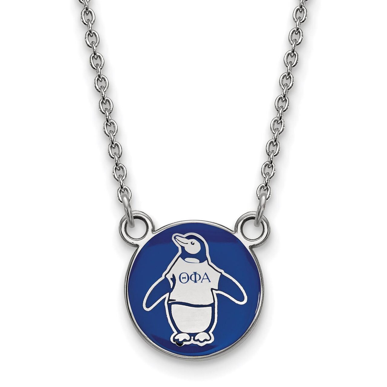 Theta Phi Alpha Extra Small Enameled Pendant with 18 Inch Chain Sterling Silver SS042TPA-18, MPN: S…