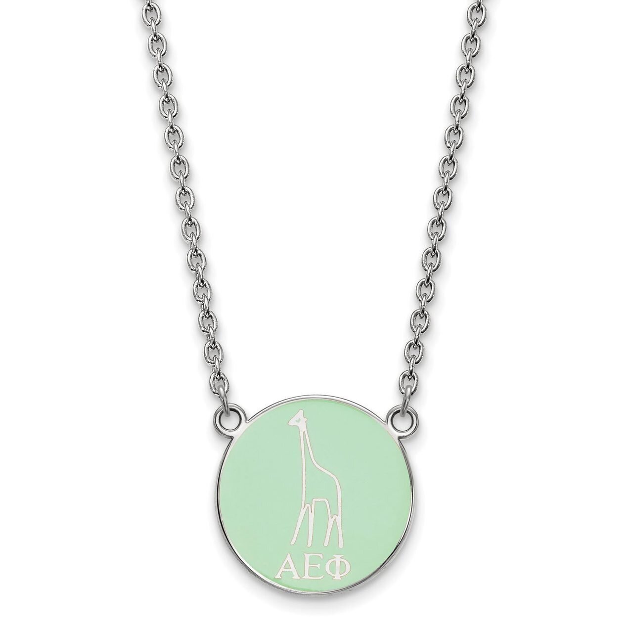 Alpha Epsilon Phi Small Enameled Pendant with 18 Inch Chain Sterling Silver SS043AEP-18, MPN: SS043…