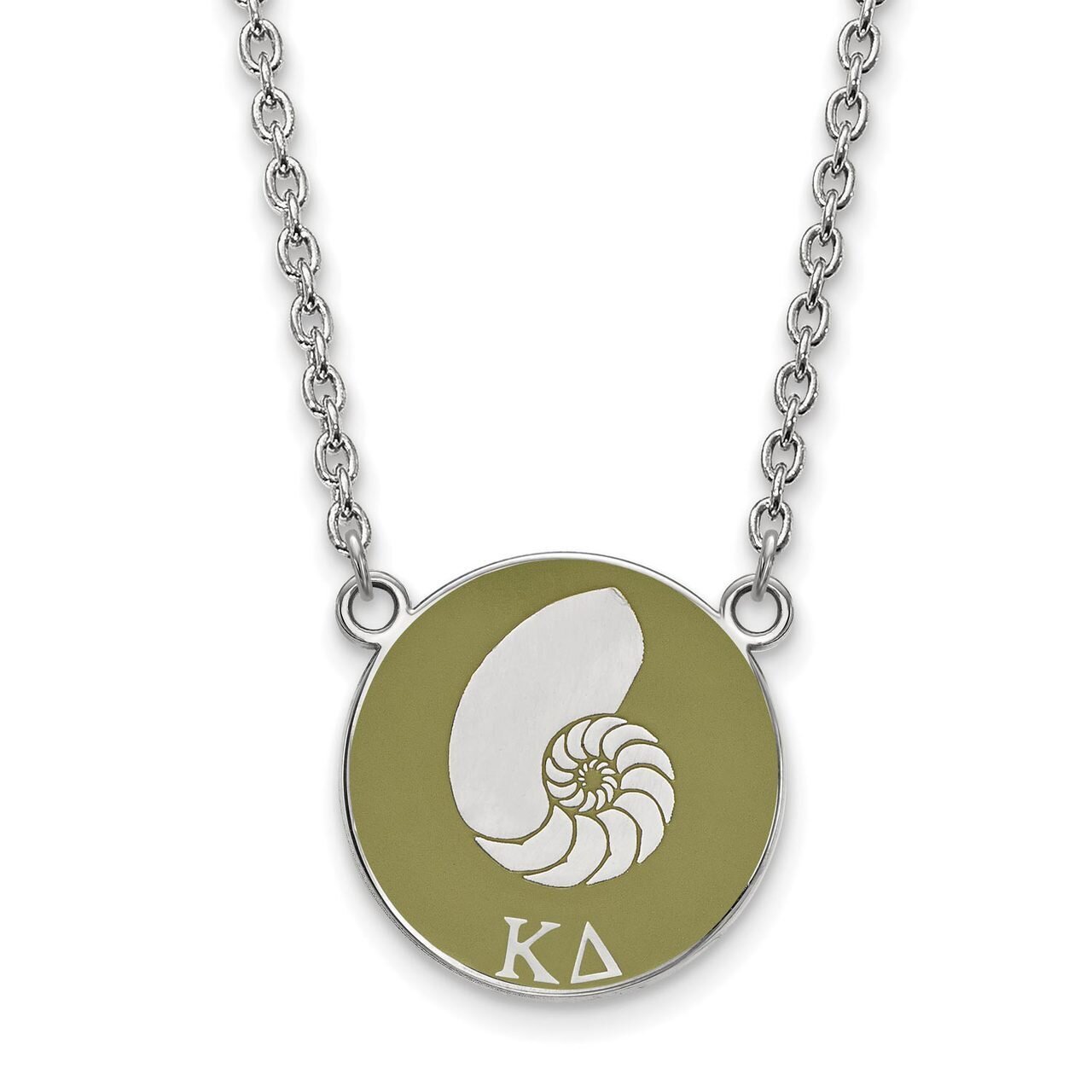 Kappa Delta Small Enameled Pendant with 18 Inch Chain Sterling Silver SS043KD-18, MPN: SS043KD-18, …