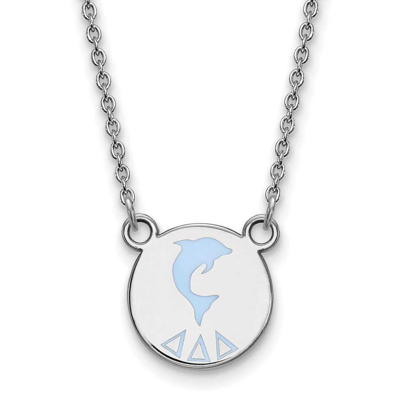 Delta Delta Delta Extra Small Enameled Pendant with 18 Inch Chain Sterling Silver SS044DDD-18, MPN:…