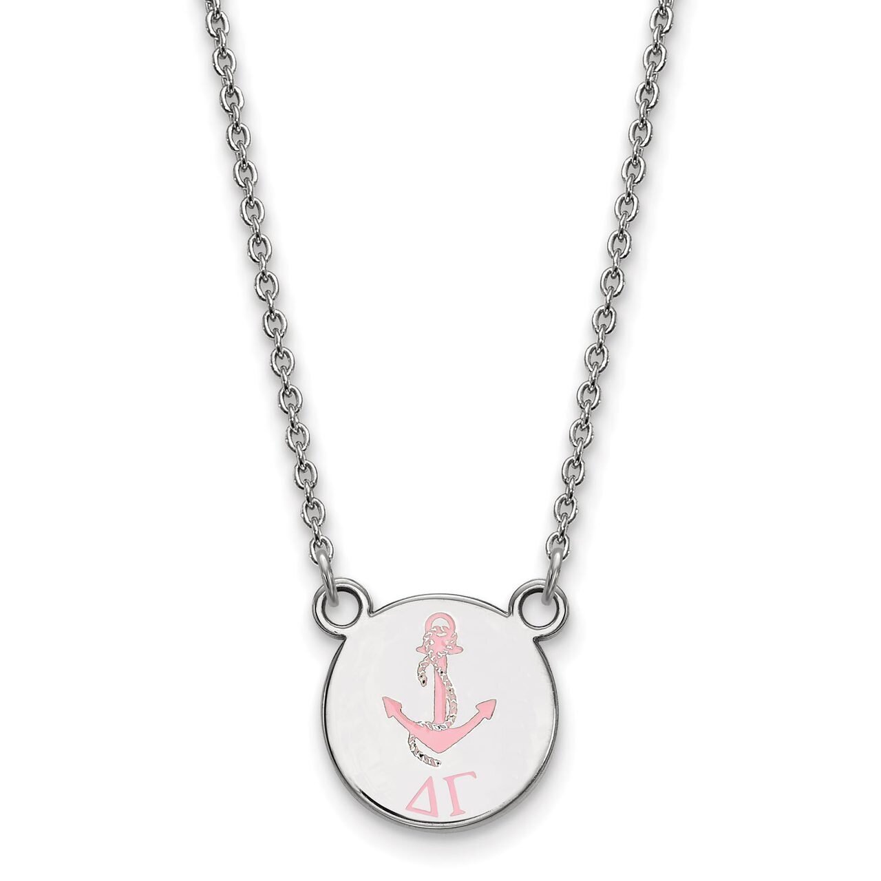 Delta Gamma Extra Small Enameled Pendant with 18 Inch Chain Sterling Silver SS044DG-18, MPN: SS044D…