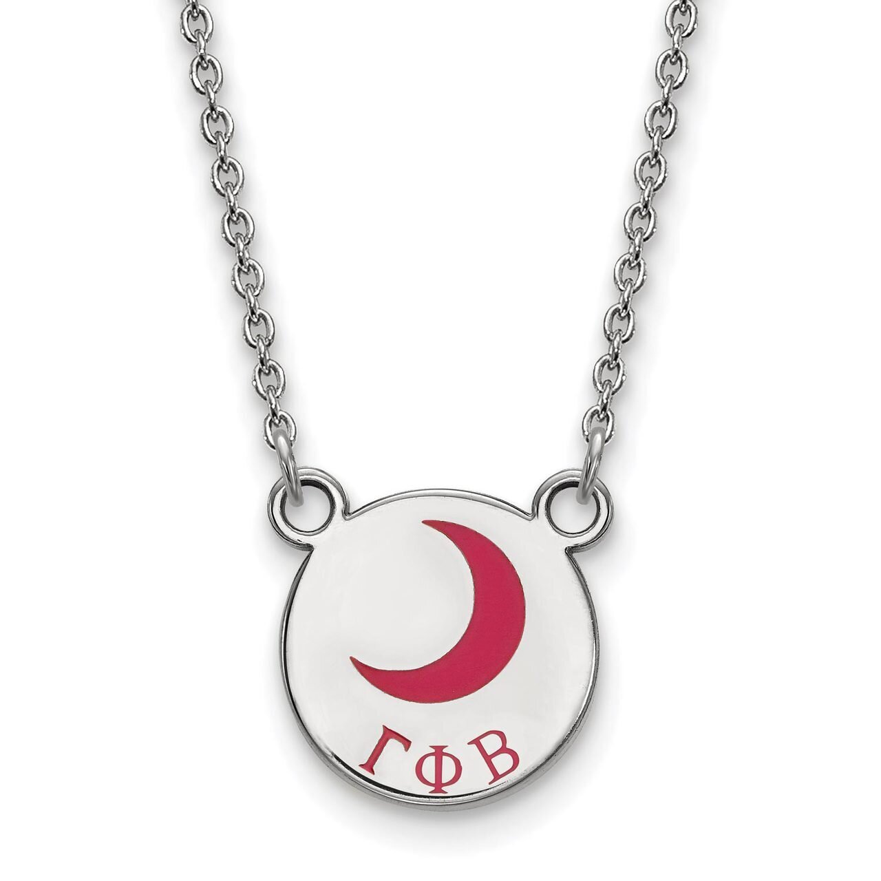 Gamma Phi Beta Extra Small Enameled Pendant with 18 Inch Chain Sterling Silver SS044GPB-18, MPN: SS…
