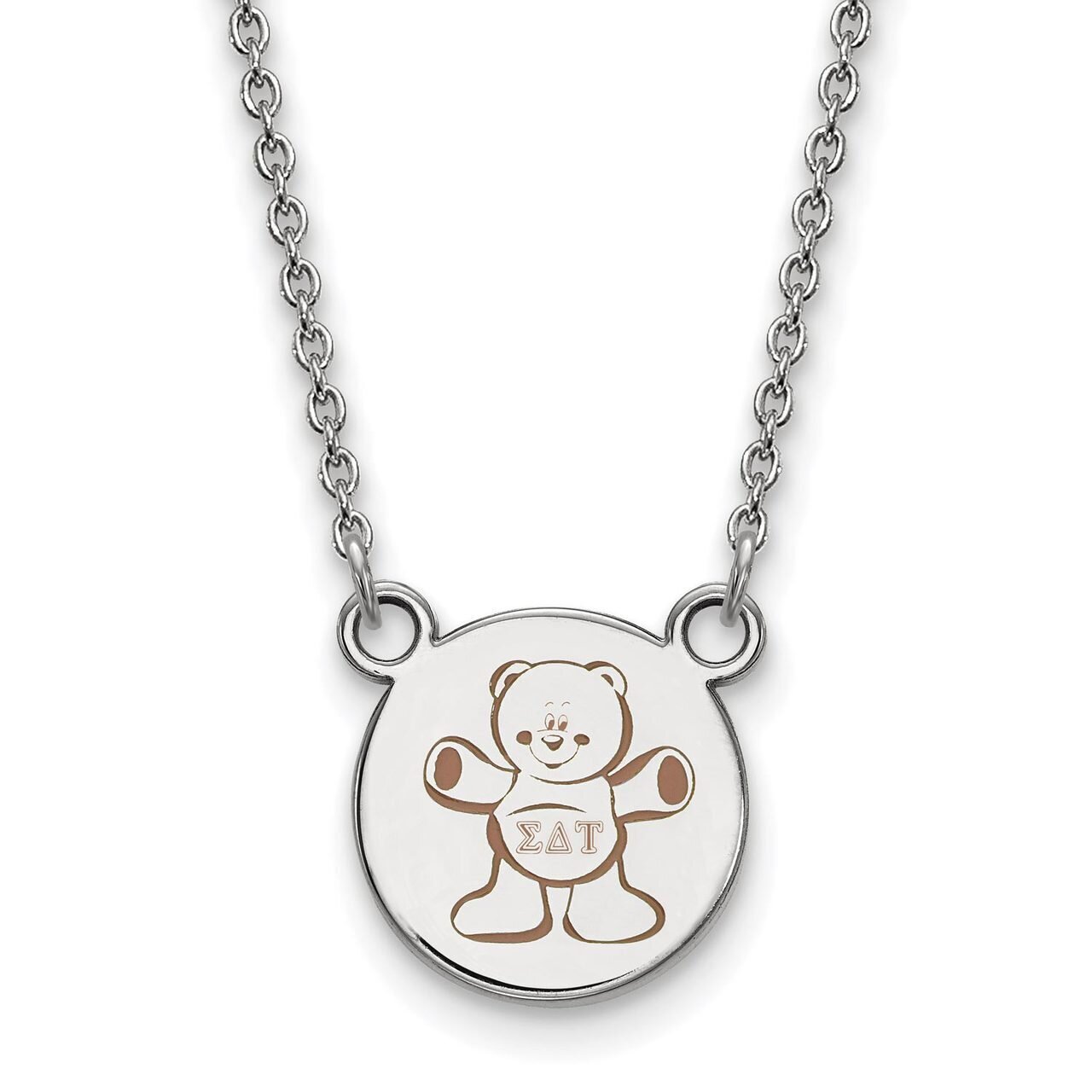 Sigma Delta Tau Extra Small Enameled Pendant with 18 Inch Chain Sterling Silver SS044SDT-18, MPN: S…