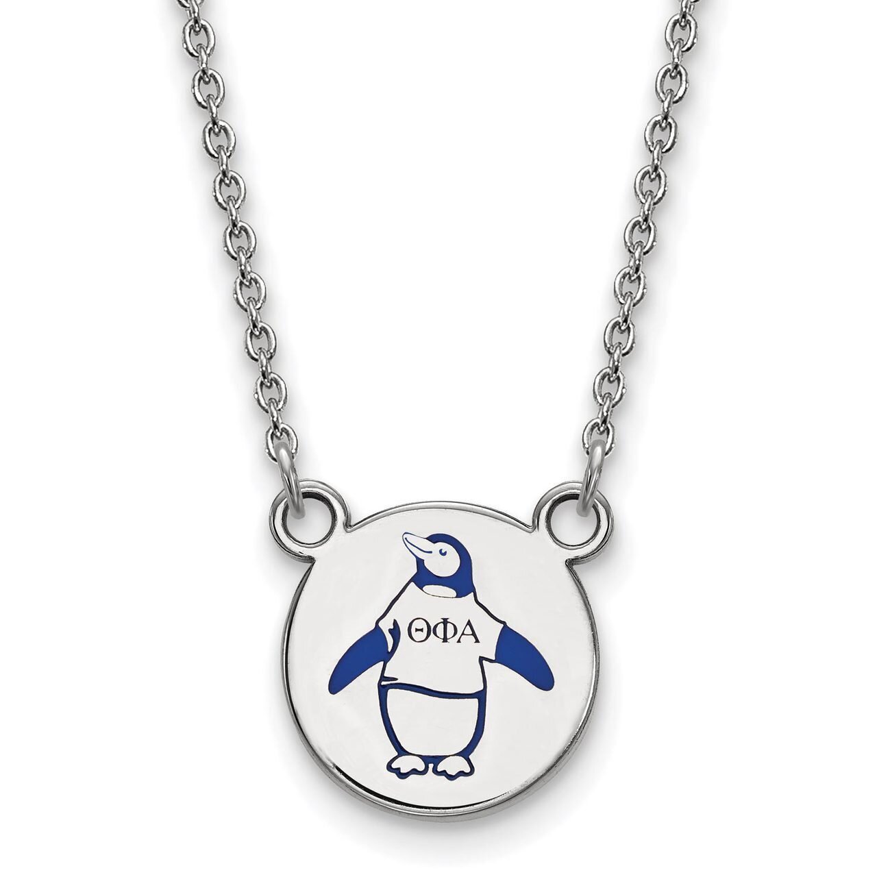 Theta Phi Alpha Extra Small Enameled Pendant with 18 Inch Chain Sterling Silver SS044TPA-18, MPN: S…