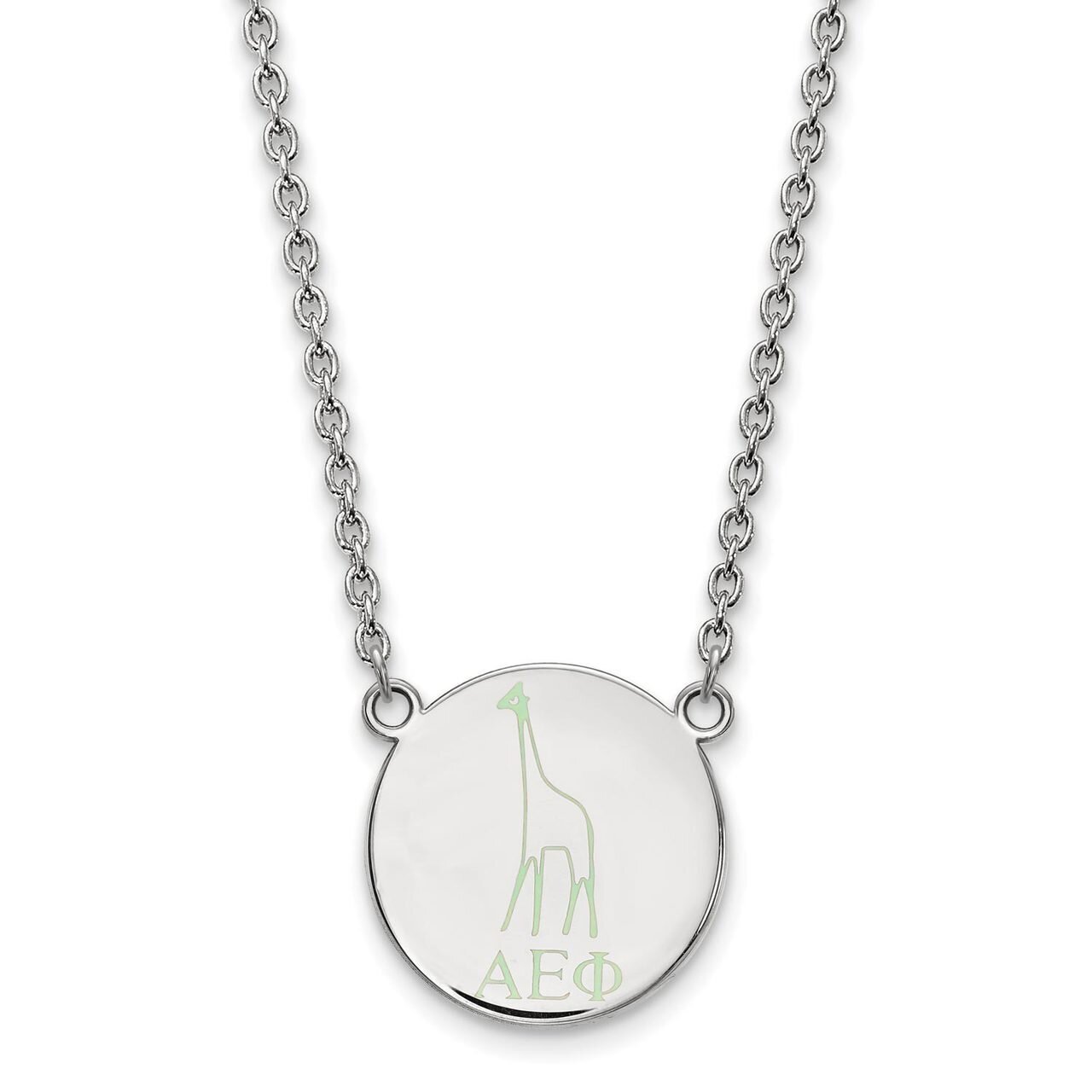 Alpha Epsilon Phi Small Enameled Pendant with 18 Inch Chain Sterling Silver SS045AEP-18, MPN: SS045…