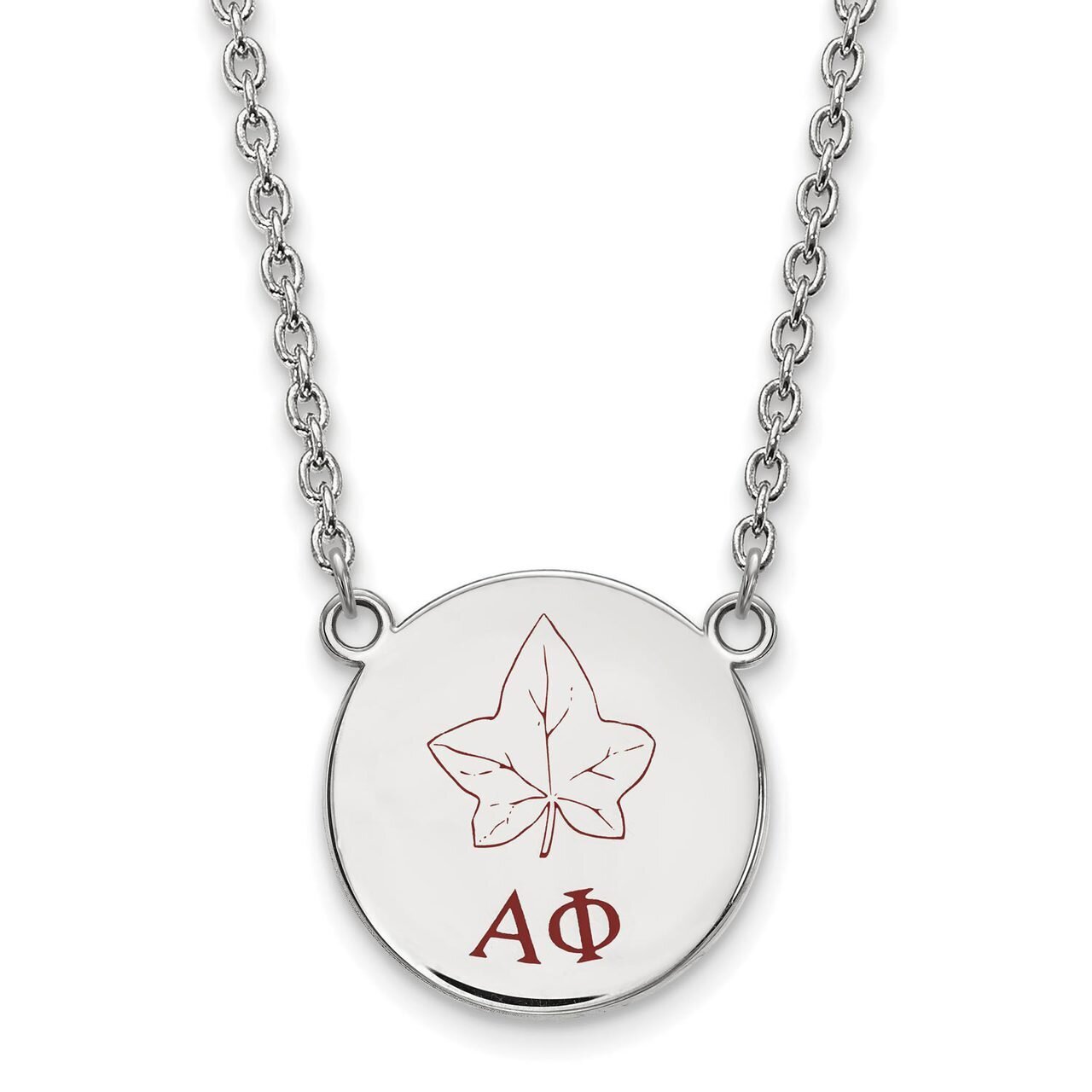 Alpha Phi Small Enameled Pendant with 18 Inch Chain Sterling Silver SS045APH-18, MPN: SS045APH-18, …