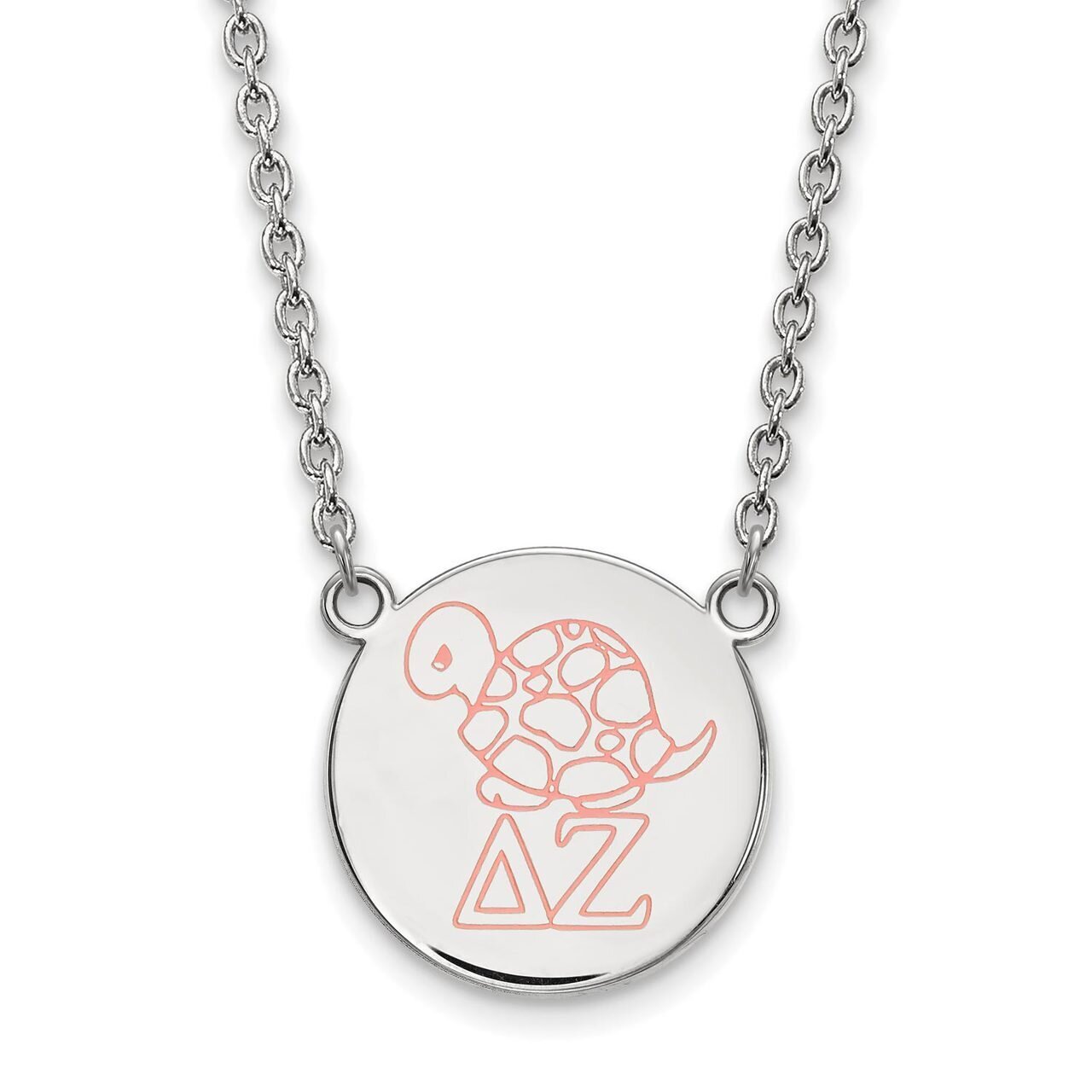 Delta Zeta Small Enameled Pendant with 18 Inch Chain Sterling Silver SS045DZ-18, MPN: SS045DZ-18, 8…