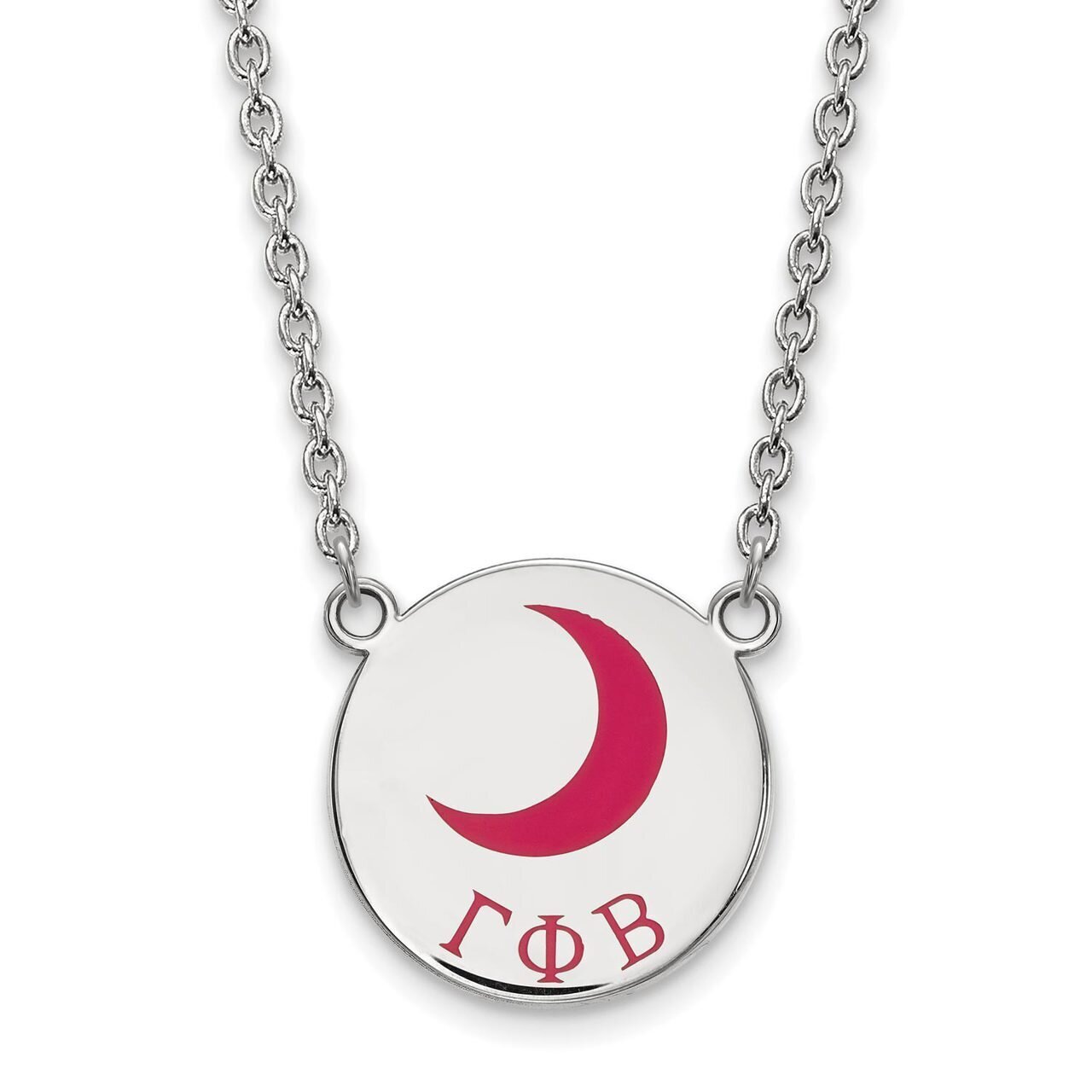 Gamma Phi Beta Small Enameled Pendant with 18 Inch Chain Sterling Silver SS045GPB-18, MPN: SS045GPB…