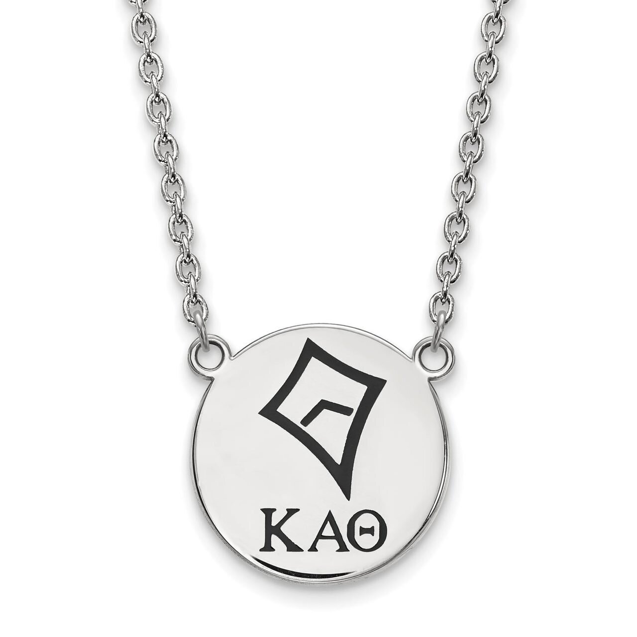 Kappa Alpha Theta Small Enameled Pendant with 18 Inch Chain Sterling Silver SS045KAT-18, MPN: SS045…