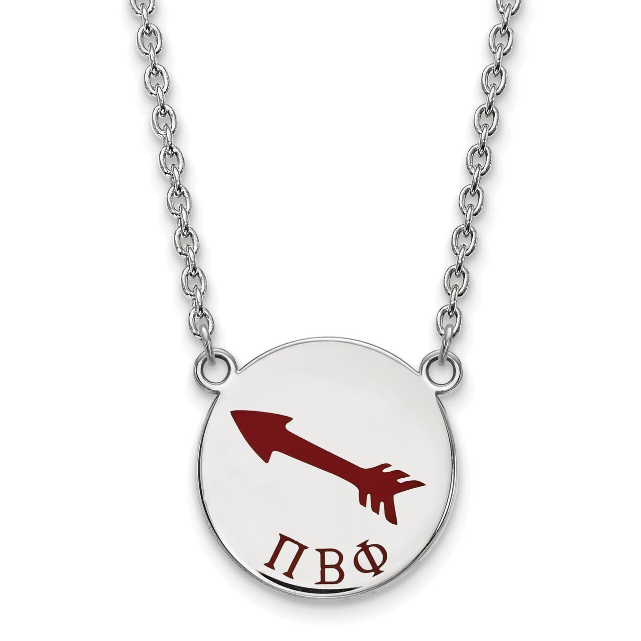 Pi Beta Phi Small Enameled Pendant with 18 Inch Chain Sterling Silver SS045PBP-18, MPN: SS045PBP-18…
