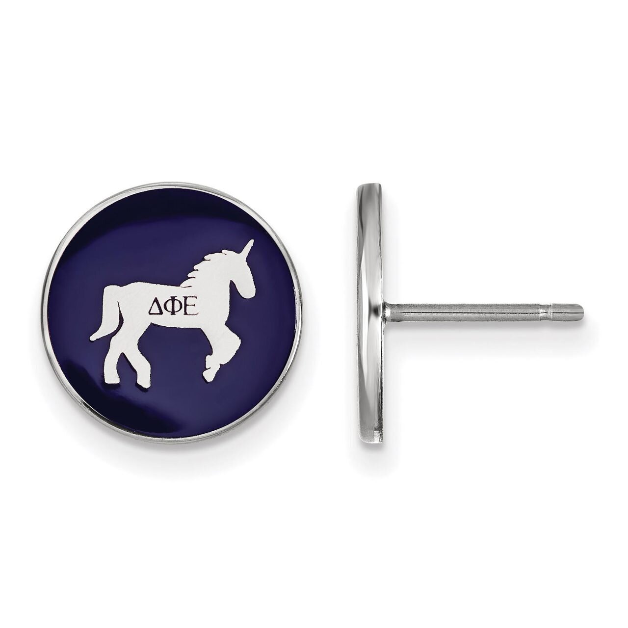 Delta Phi Epsilon Enameled Post Earrings Sterling Silver SS046DPH, MPN: SS046DPH, 886774610016