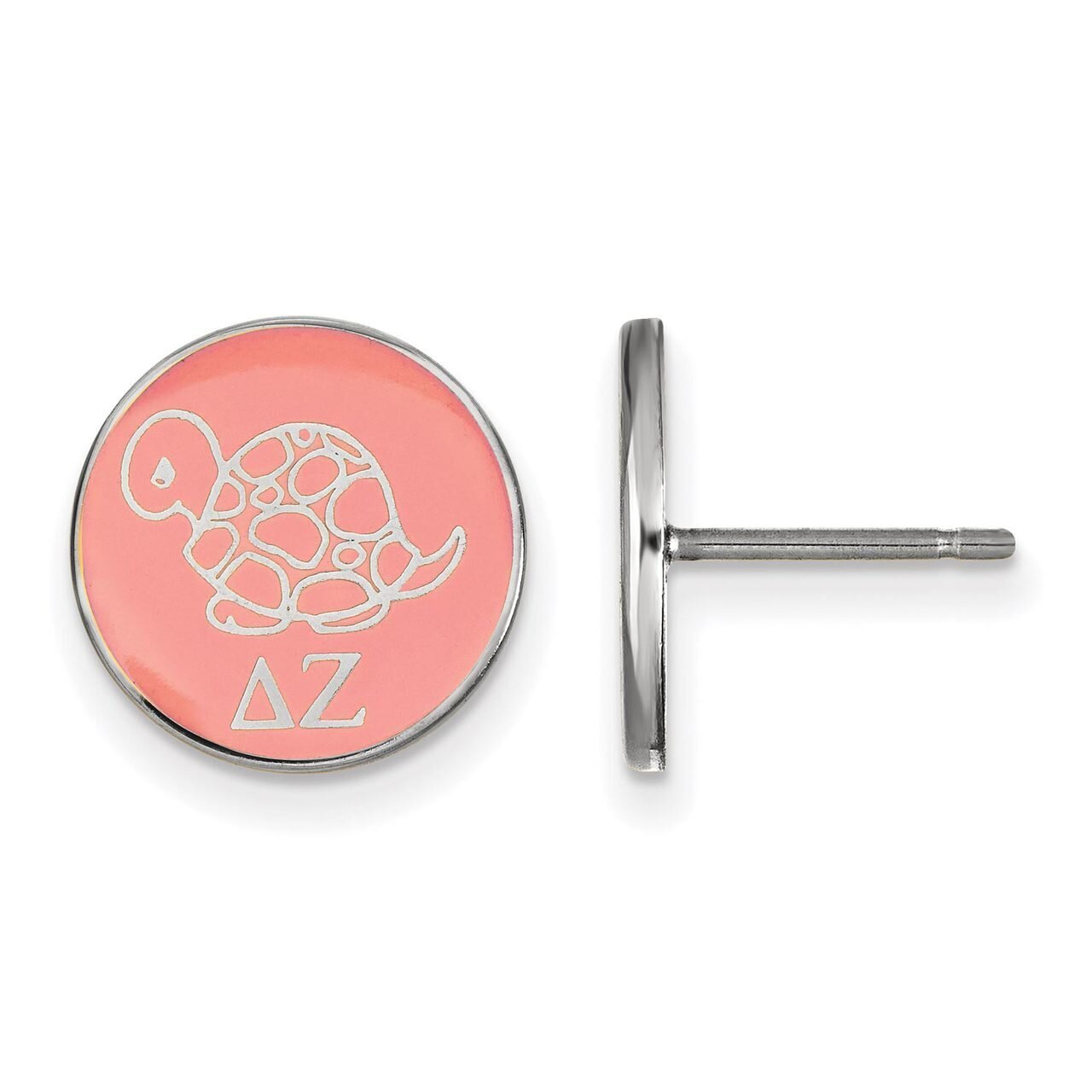 Delta Zeta Enameled Post Earrings Sterling Silver SS046DZ, MPN: SS046DZ, 886774610023