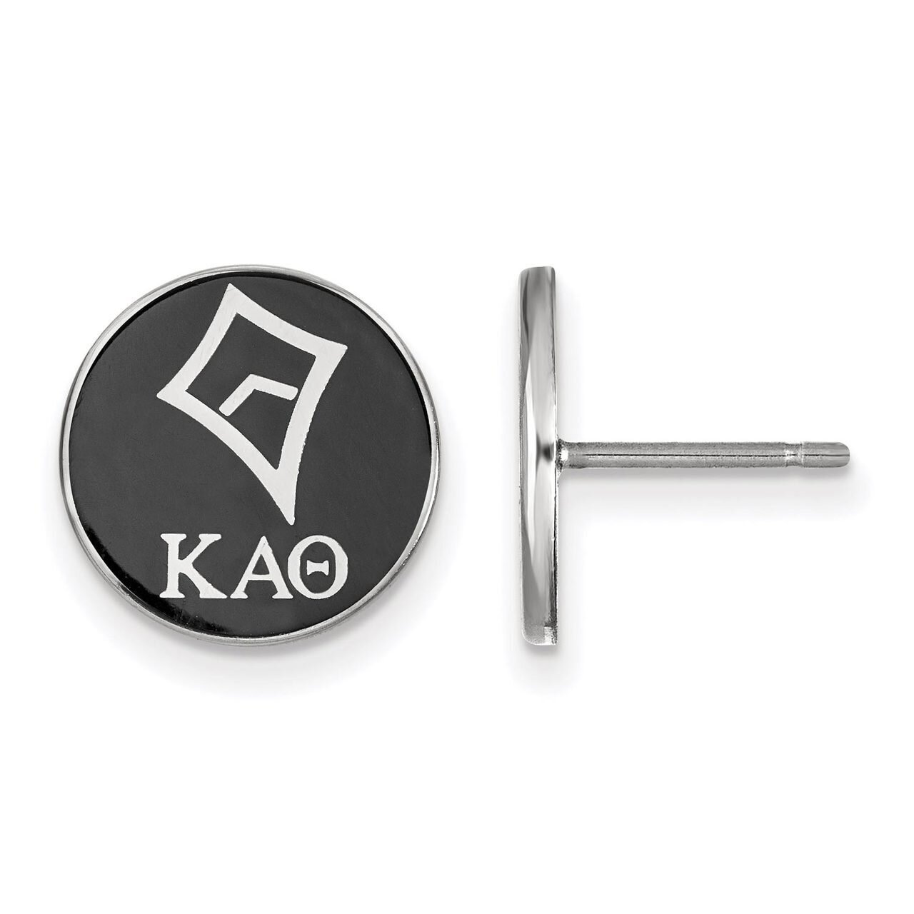 Kappa Alpha Theta Enameled Post Earrings Sterling Silver SS046KAT, MPN: SS046KAT, 886774610047