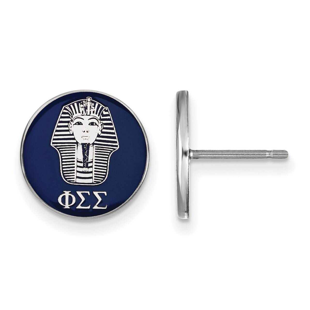 Phi Sigma Sigma Enameled Post Earrings Sterling Silver SS046PSS, MPN: SS046PSS, 886774610092