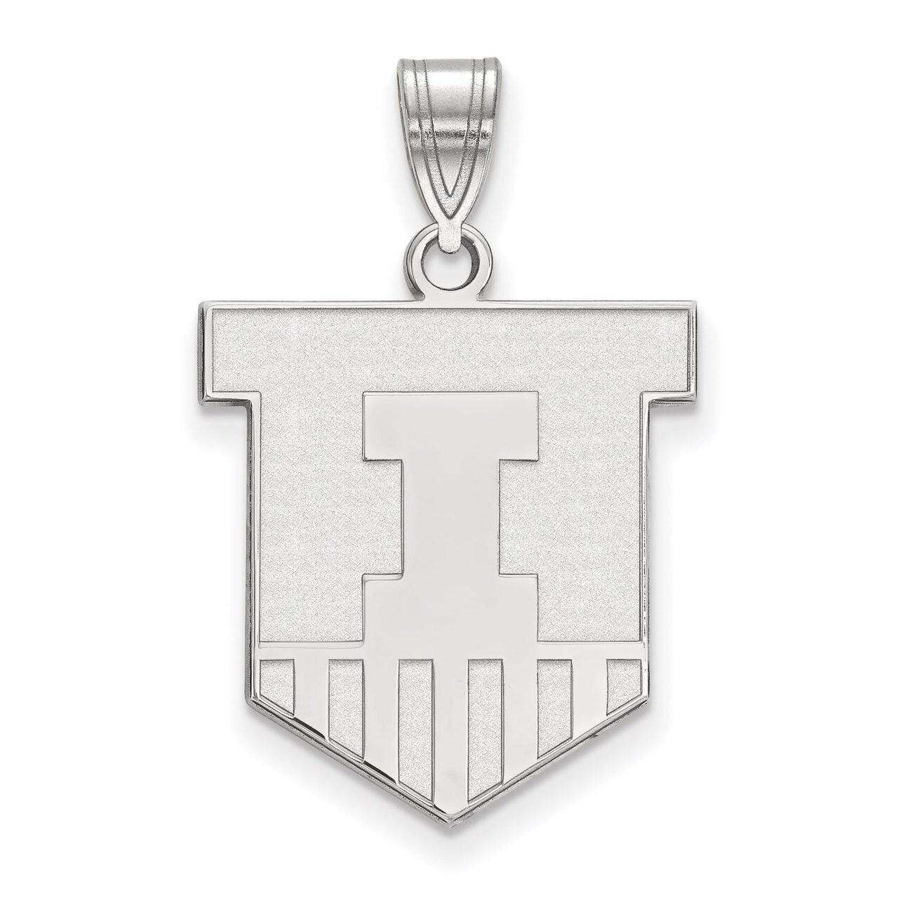 University of Illinois Large Pendant Sterling Silver SS046UIL