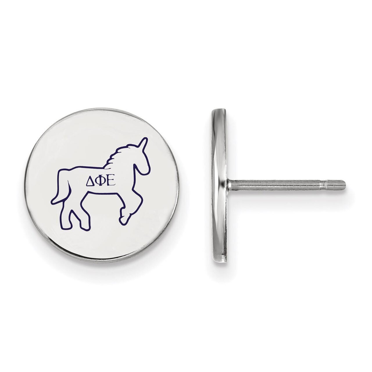 Delta Phi Epsilon Enameled Post Earrings Sterling Silver SS047DPH, MPN: SS047DPH, 886774610276