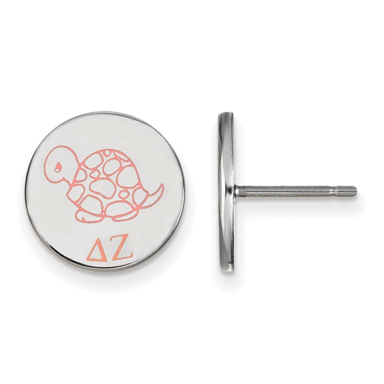 Delta Zeta Enameled Post Earrings Sterling Silver SS047DZ, MPN: SS047DZ, 886774610283