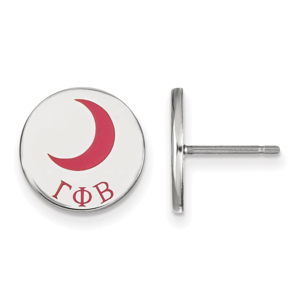 Gamma Phi Beta Enameled Post Earrings Sterling Silver SS047GPB, MPN: SS047GPB, 886774610290
