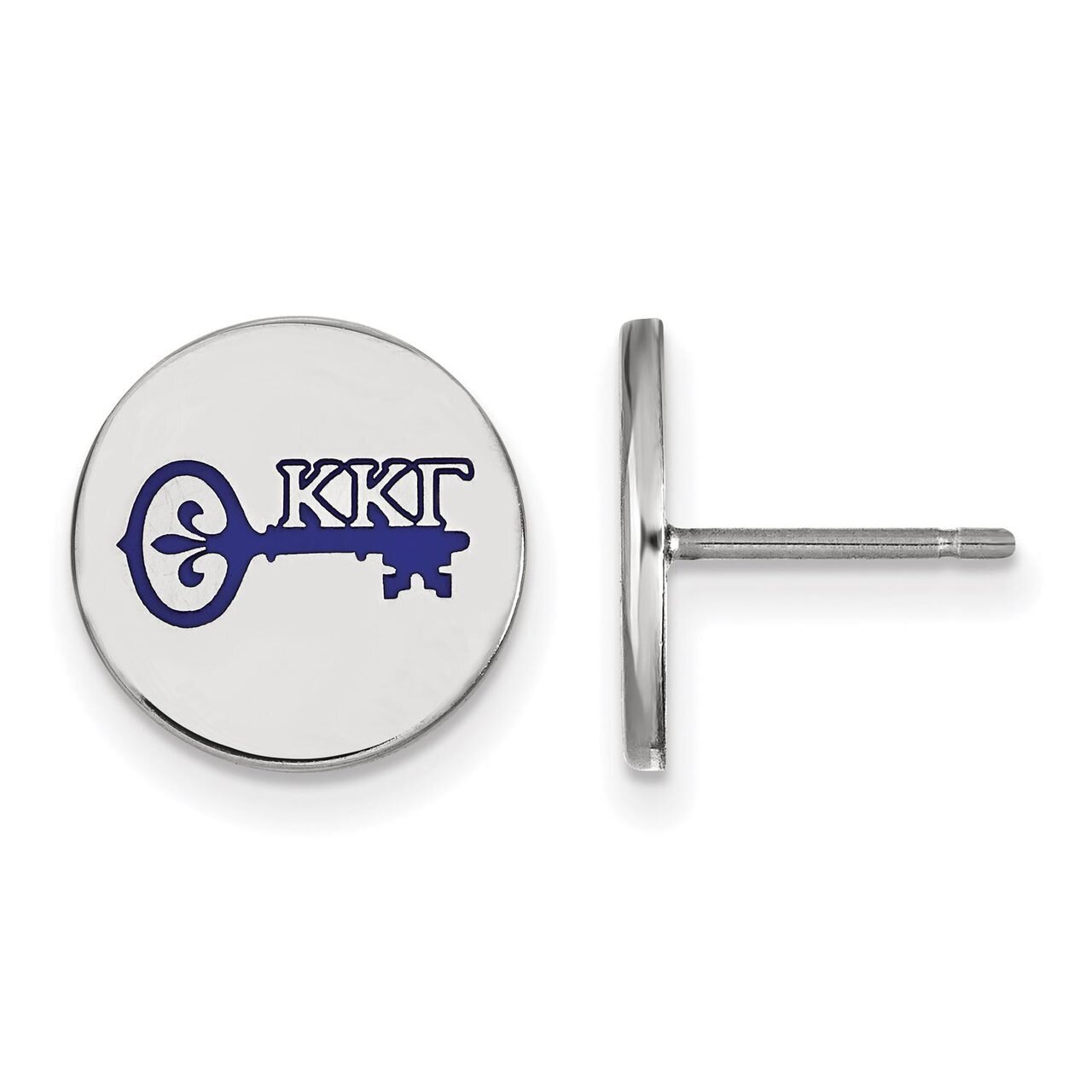 Kappa Kappa Gamma Enameled Post Earrings Sterling Silver SS047KKG, MPN: SS047KKG, 886774610320