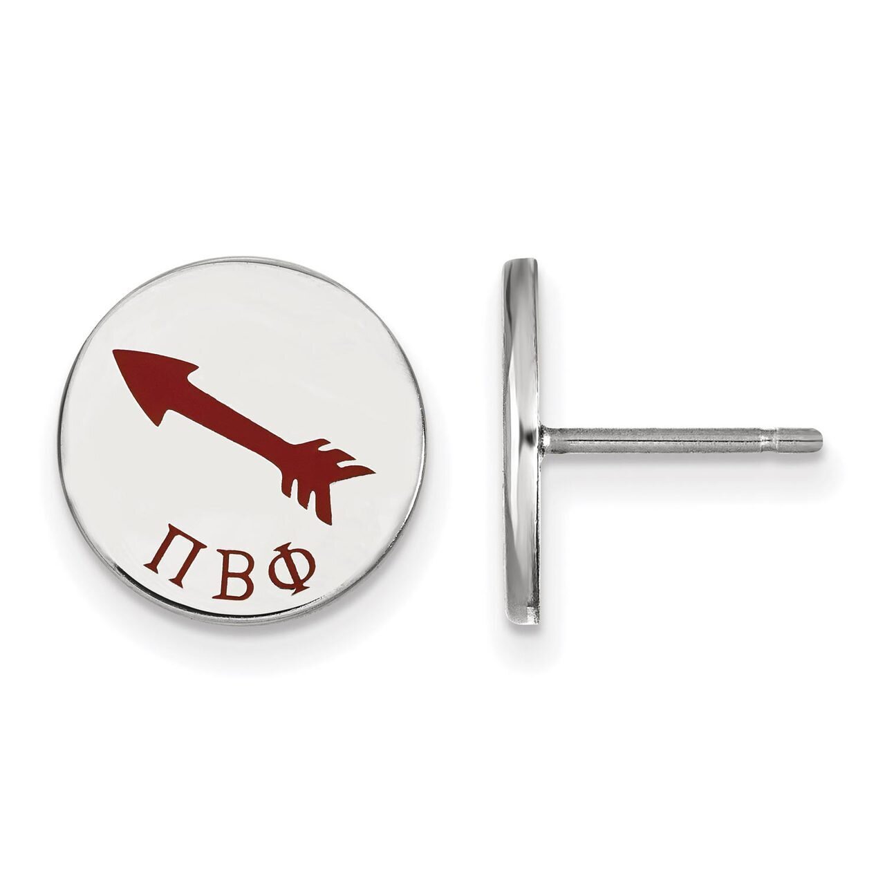 Pi Beta Phi Enameled Post Earrings Sterling Silver SS047PBP, MPN: SS047PBP, 886774610337