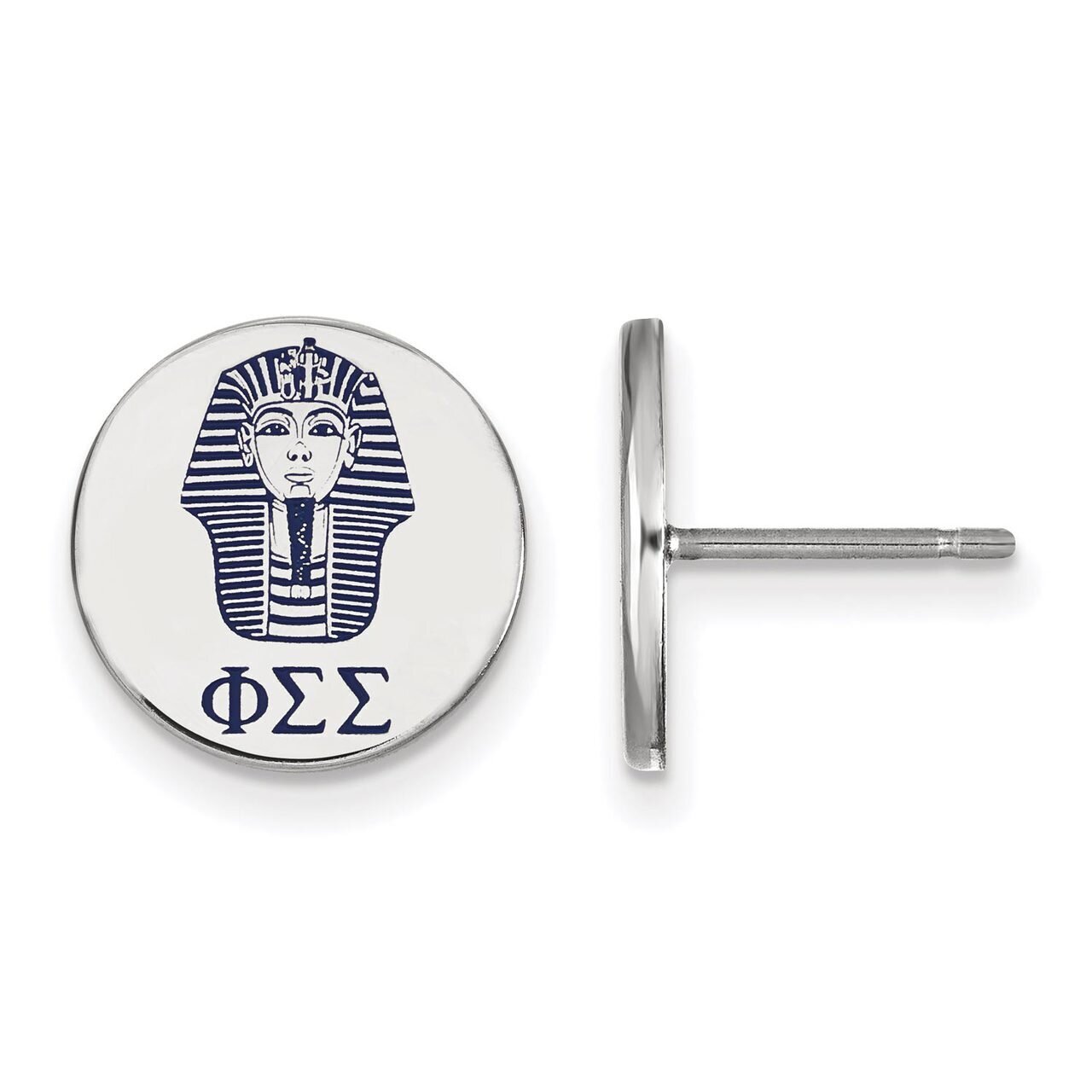 Phi Sigma Sigma Enameled Post Earrings Sterling Silver SS047PSS, MPN: SS047PSS, 886774610351
