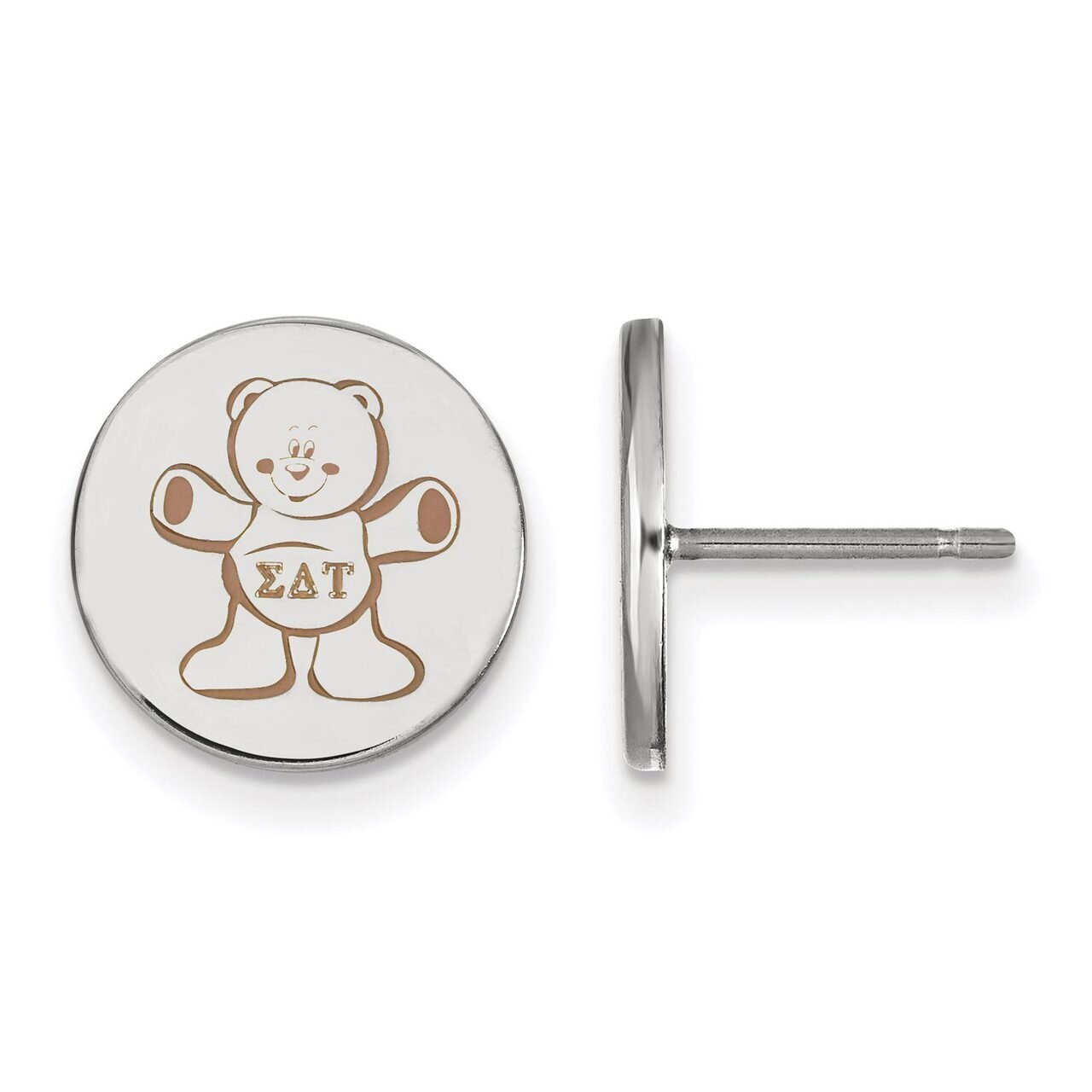 Sigma Delta Tau Enameled Post Earrings Sterling Silver SS047SDT, MPN: SS047SDT, 886774611389