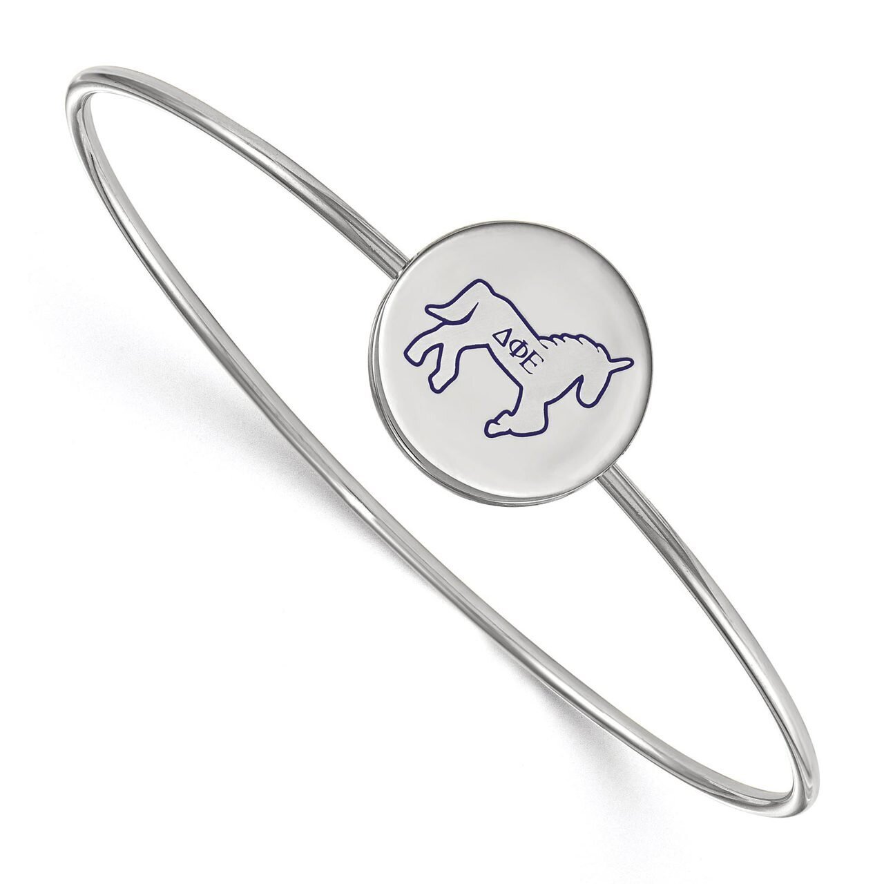 Delta Phi Epsilon Enameled Slip-on Bangle Sterling Silver SS048DPH-7, MPN: SS048DPH-7, 886774610535