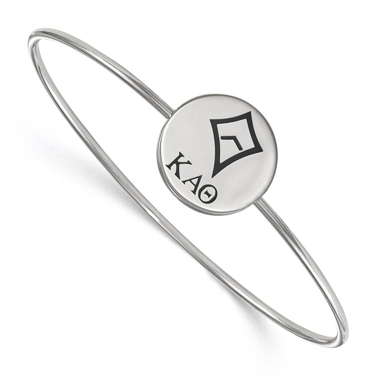 Kappa Alpha Theta Enameled Slip-on Bangle Sterling Silver SS048KAT-7, MPN: SS048KAT-7, 886774610566